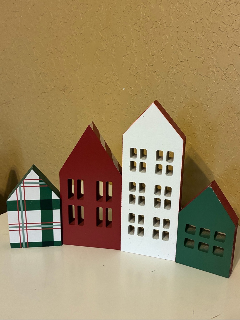 CHRISTMAS Hope & Wonder Wood Blocks House Theme Includes 4 Blocks